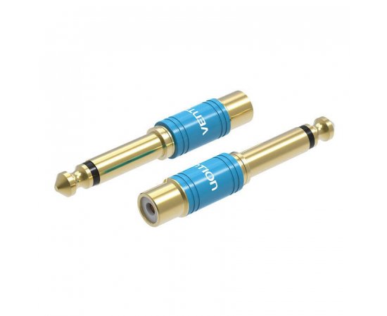 VENTION Adaptador de Áudio VDD-C03 Jack 3.5mm Macho/2x RCA 3.5mm Fêmea (Azul) - 50cm