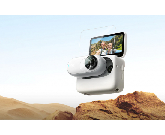 TELESIN película de vidro temperado para tela e lente Insta360 GO 3