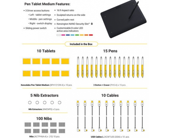 XENCELABS Mesa Interativa M Pack Educação - Preto