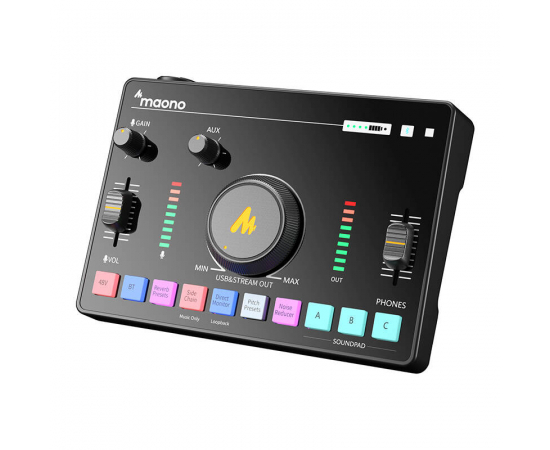 MAONO Mixer de áudio e placa de som AMC2 Neo