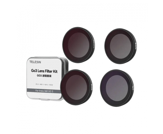 TELESIN Kit filtros CPL/ND8/ND16/ND32 para Insta360 GO3