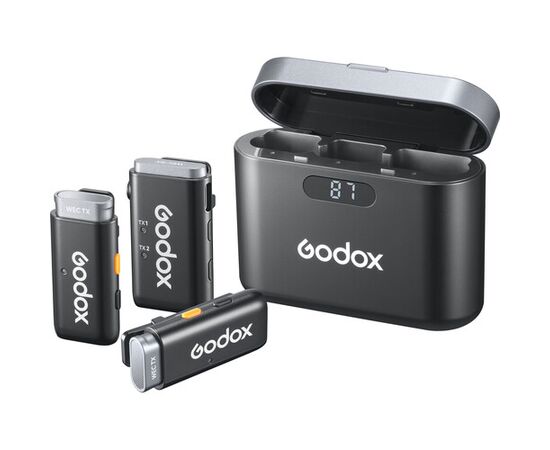 GODOX Microfone Duplo de Lapela Wireless WEC (2TX+1RX+CX)