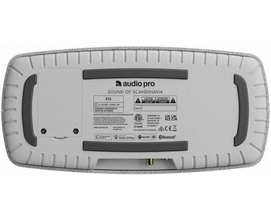 AUDIOPRO Coluna Portátil com Bateria A15 - Cinza Claro