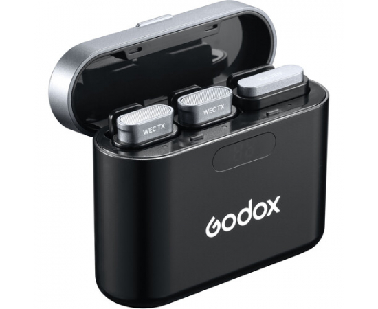 GODOX Microfone Duplo de Lapela Wireless WEC (2TX+1RX+CX)
