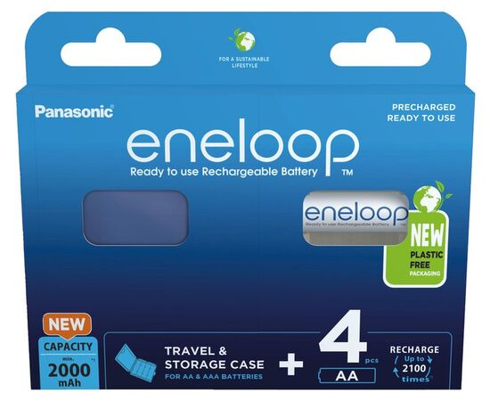 ENELOOP Pilha Recarregável AA 2000mAh com Caixa - 4 unidades