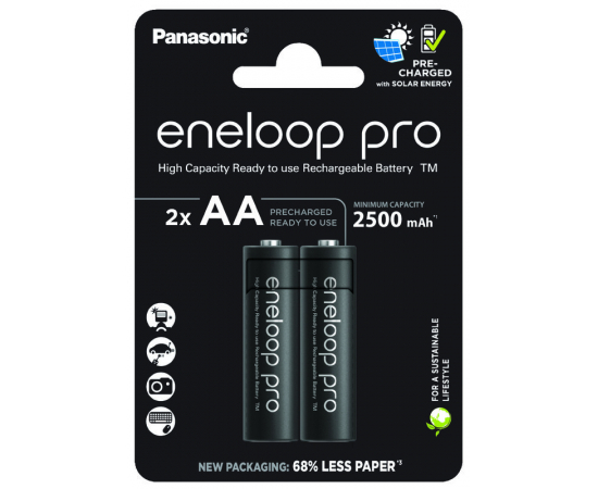 ​ENELOOP Pro Pilha Recarregável AA 2500mAh - 2 unidades