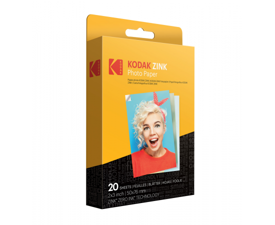 KODAK Zink Papel 2x3" - Pack de 20