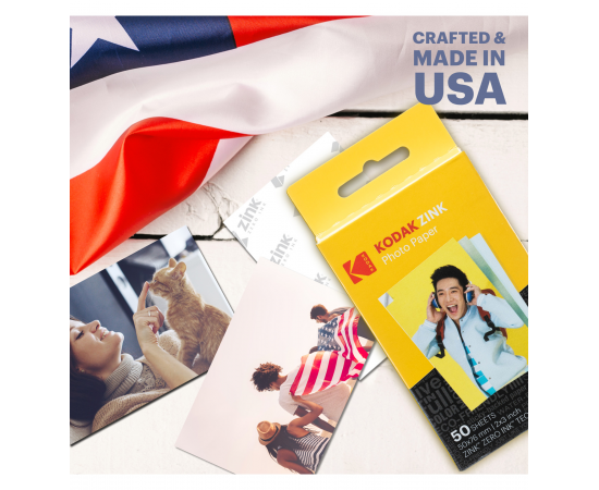KODAK Zink Papel 2x3 - Pack de 50