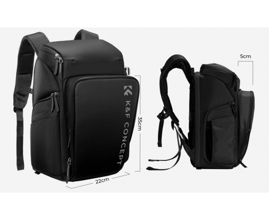 ​K&F CONCEPT Mochila Camera Alpha Air KF13.128V4 25L - Preto