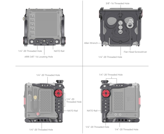 SMALLRIG 4110 Kit Cage Avançado para RED KOMODO / KOMODO-X