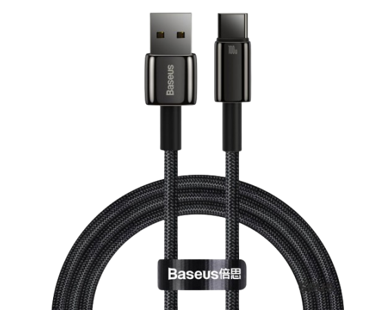 ​BASEUS Cabo USB-A Macho para USB-C Macho 100W/6A - 1m