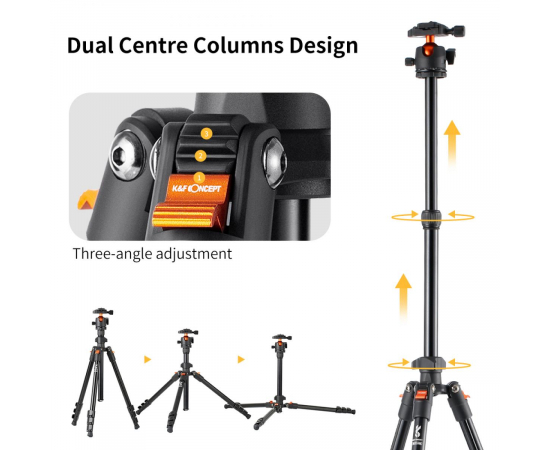 K&F CONCEPT Tripé K234A1 + Cabeça de Bola BH-28L