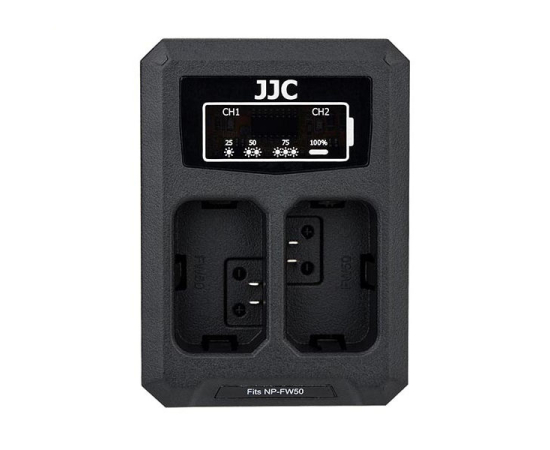 JJC Carregador USB Duplo para Baterias NP-FW50