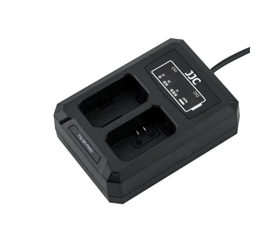 ​JJC Carregador USB Duplo para Baterias NP-FW50