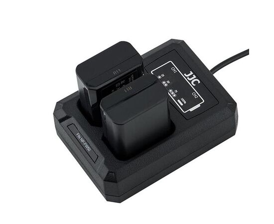 ​JJC Carregador USB Duplo para Baterias NP-FW50