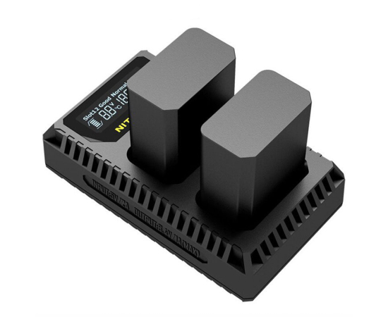 NITECORE Carregador USB Duplo para Baterias NP-FW50