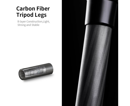 K&F CONCEPT Tripé / Monopé de Carbono D254C1+ Cabeça de Bola BH-28L