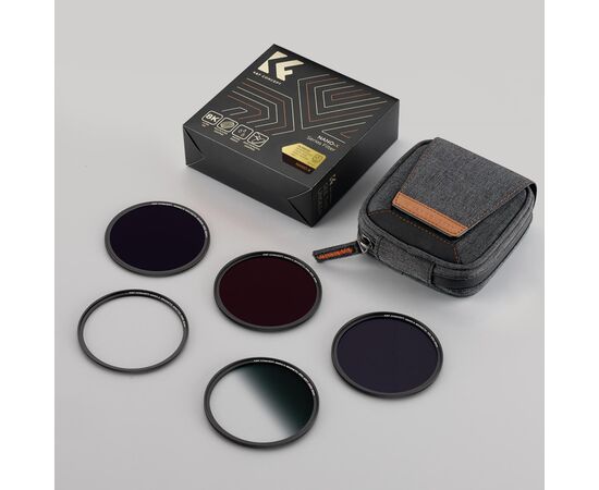 K&F CONCEPT Kit de Filtros Magnéticos GND8 + ND8 + ND64 + ND1000 82mm