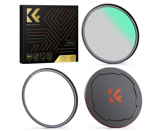 K&F CONCEPT Kit de Filtro Magnético Black Diffusion 1/4 NANO-X + Tampa 82mm