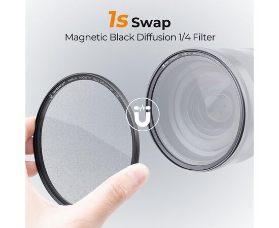 K&F CONCEPT Kit de Filtro Magnético Black Diffusion 1/4 NANO-X + Tampa 82mm