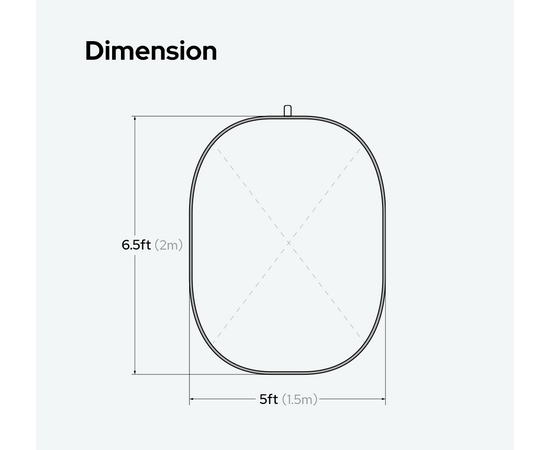 GODOX Fundo de Tecido Dobrável CBA-CS0002 2x1.5m Oval