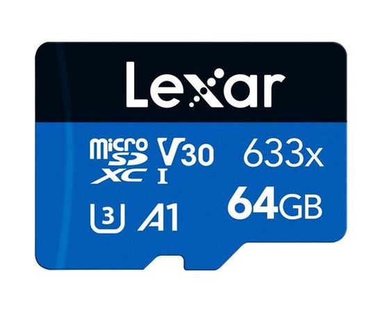 LEXAR Professional MicroSDXC 633x 100MB/s Classe 10 U3 UHS-I - 64GB