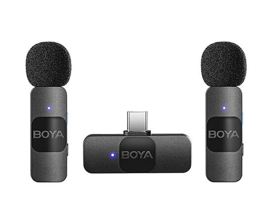 BOYA Microfone Lapela Duplo Wireless BY-V20 USB-C