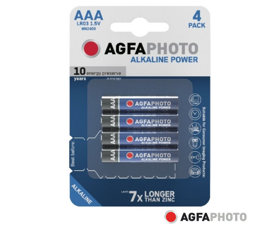 AGFAPHOTO Pilha Alcalina LR03/AAA 1.5V - 4 Unidades