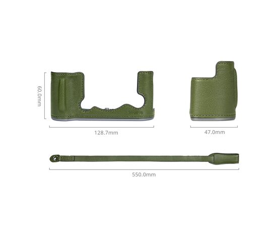 SMALLRIG 4711 Estojo de Couro Fujifilm X-T50 - Verde