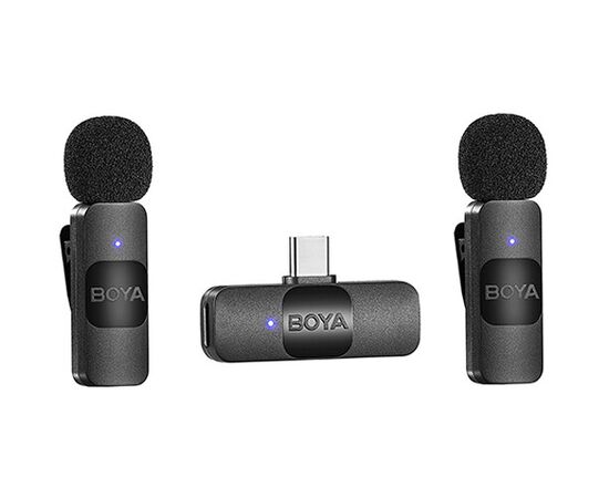 BOYA Microfone Lapela Duplo Wireless BY-V20 USB-C