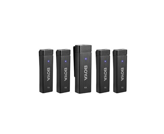 BOYA Sistema de 4 Microfones de Lapela Wireless BY-W4