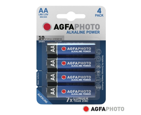 AGFAPHOTO Pilha Alcalina LR6/AA 1.5V - 4 Unidades