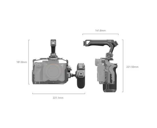 SMALLRIG 4539 HawkLock Advanced Cage Kit Quick Release para Sony Alpha 7R V / Alpha 7 IV / Alpha 7S III