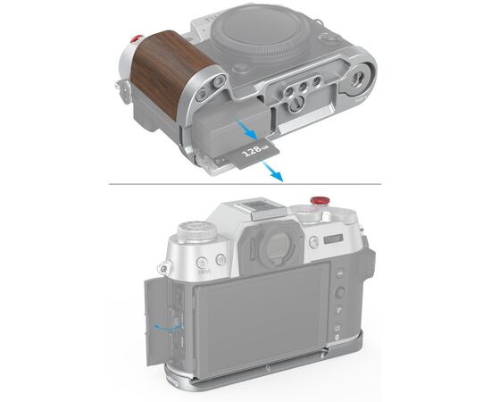 SMALLRIG 4735 L-Shape Grip Madeira Fujifilm X-T50 - Prata