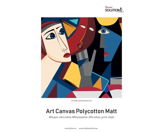 SOLUTION Tela para Impressoras a Jato de Tinta - Polycotton MATT Ultra White 385g/m² - Rolo de 61cmx18m