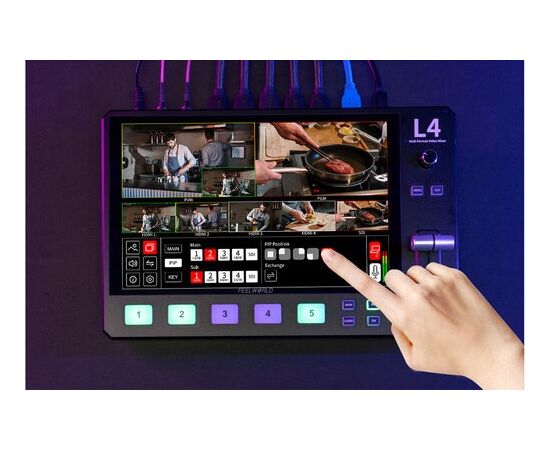 FEELWORLD L4 Multi-Formato Video Mixer 10.1"