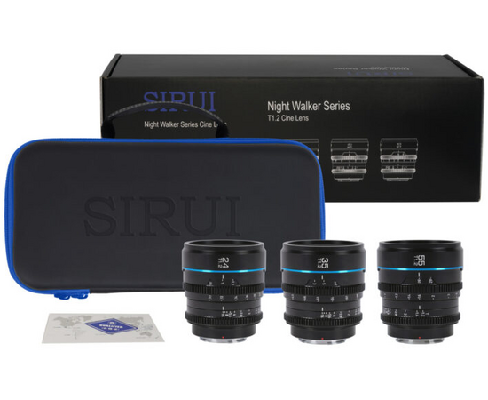 SIRUI Kit Nightwalker 24mm, 35mm, 55mm T1.2 S35 Micro 4/3