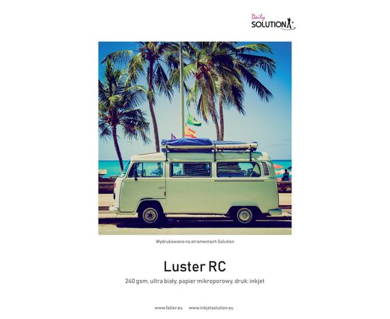 SOLUTION Papel para Impressora Jato de Tinta LUSTER RC Ultra White 10x15 (240g/m2) - 100 Folhas