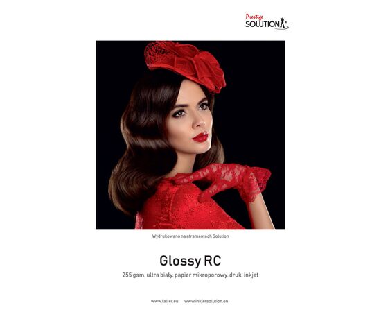 SOLUTION Papel para Impressora Jacto de Tinta PRESTIGE  GLOSSY RC A4 (255g/m2) - 100 Folhas