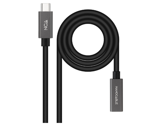 NANOCABLE - Cabo USB-C Macho - USB-C Fêmea (0.5 metros)
