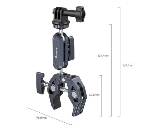 SMALLRIG 3757B Grampo Multifunções com Braço Mágico Cabeça de Bola