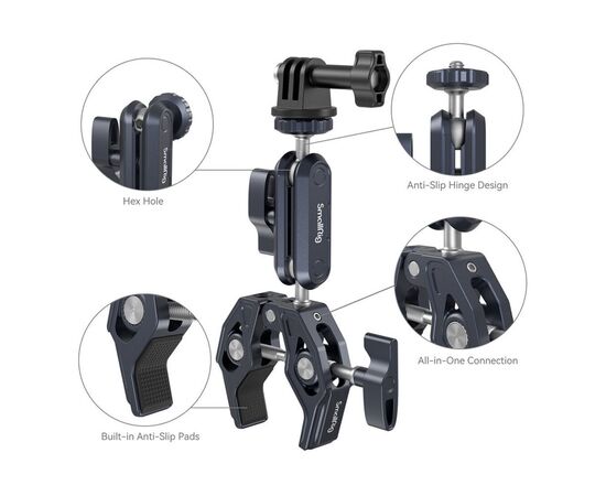 SMALLRIG 3757B Grampo Multifunções com Braço Mágico Cabeça de Bola