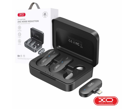 XO Conjunto 2x Microfones Lapela sem Fios - Lightning