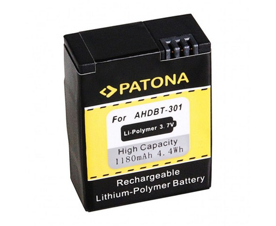 PATONA Bateria Li-Polymer para GoPro Hero3 e 3+ 1180mAh