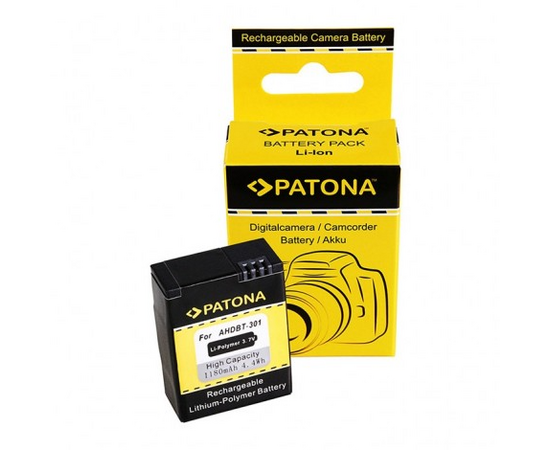 PATONA Bateria Li-Polymer para GoPro Hero3 e 3+ 1180mAh