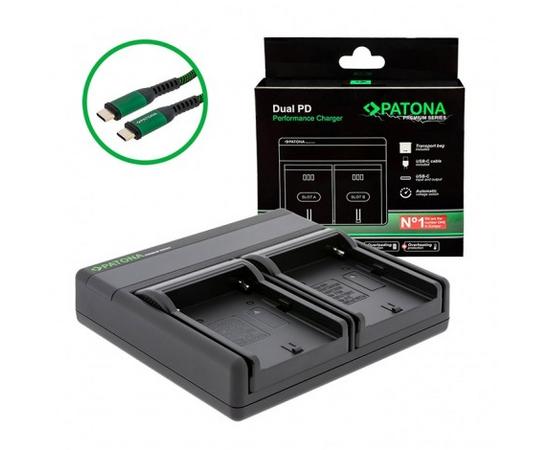 PATONA Carregador Dual PD Premium para NP-F e NP-FM