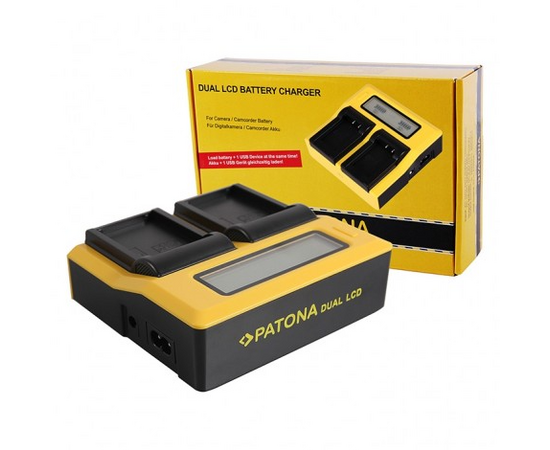 PATONA Carregador Duplo LCD para Fuji NP-T125
