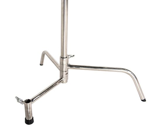 SAVAGE Kit C-Stand Aço Inoxidável 290cm com Braço Inclinável e Fundo Branco
