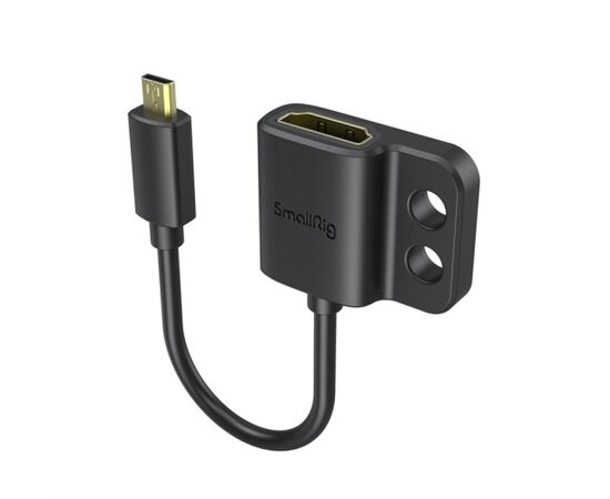 SMALLRIG 3021 Cabo Adaptador Ultra Slim 4K Micro HDMI Macho p/ Full HDMI Fêmea
