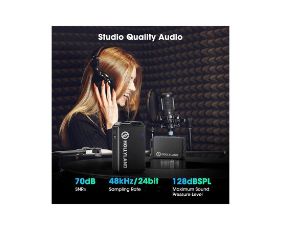HOLLYLAND Lark MAX DUO + 2 Microfones de Lapela